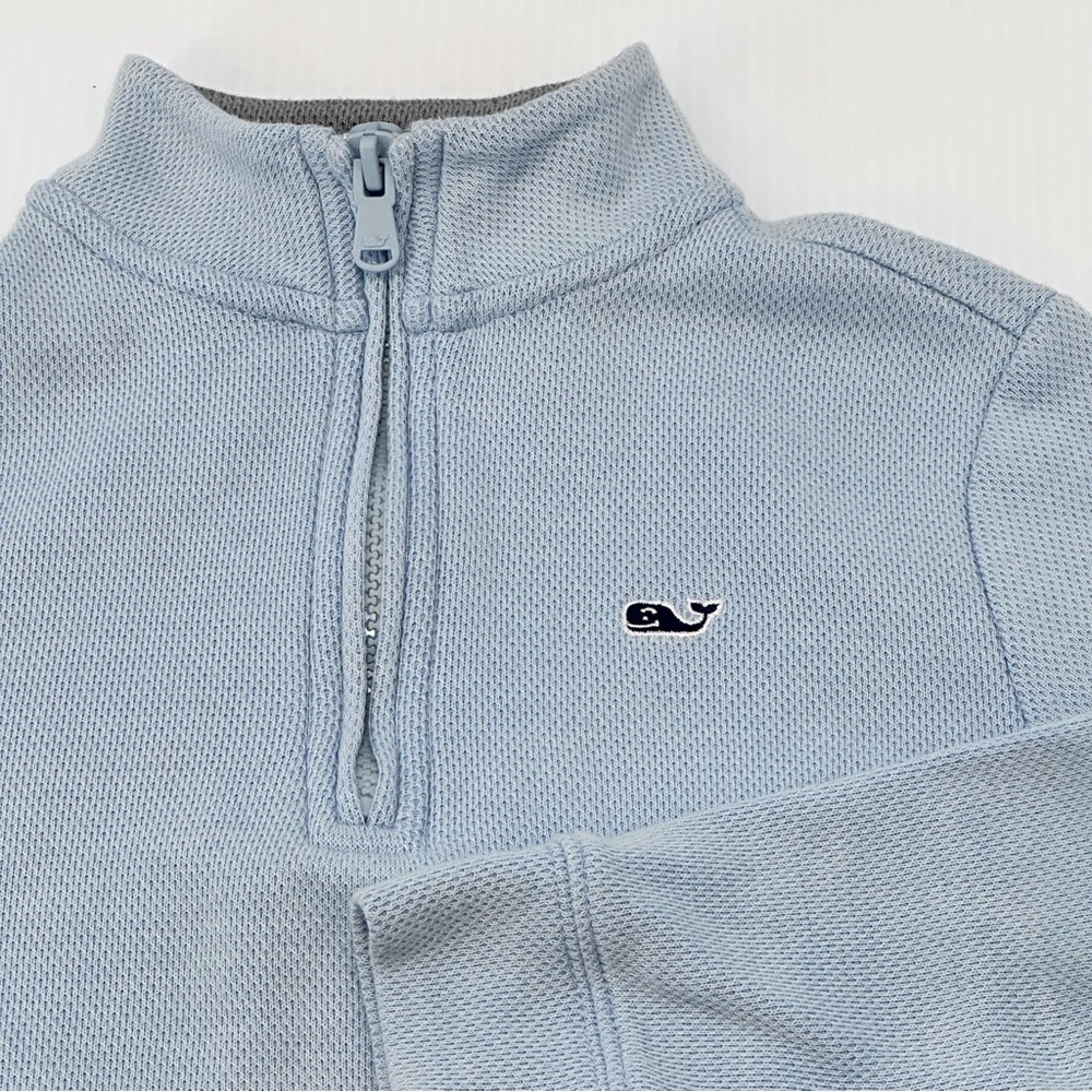 Vineyard Vines Toddler Boys Blue 1/4 Zip Pullover Sweater - Size 6 Blue‎